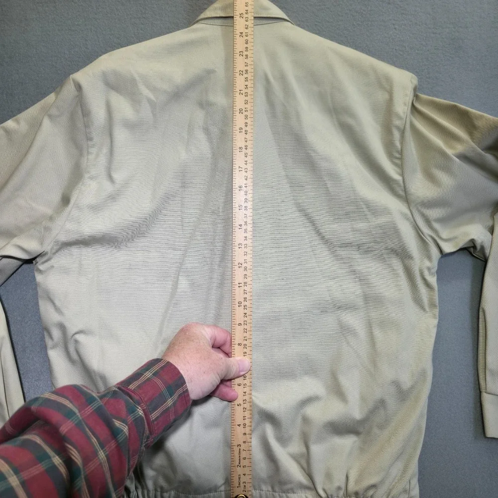 Vintage Dan River‎ Men's Flannel Lined Beige Jacket Size Small